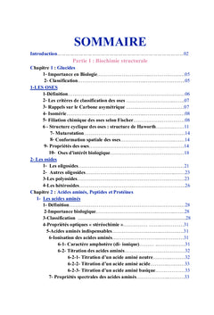 Cours de Biochimie