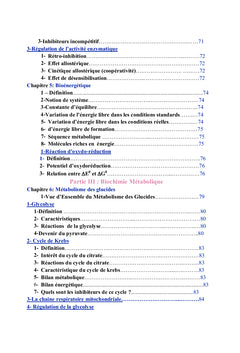 Cours de Biochimie