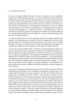 La volatilité des flux de capitaux et la stabilité financière