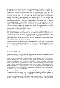 La volatilité des flux de capitaux et la stabilité financière