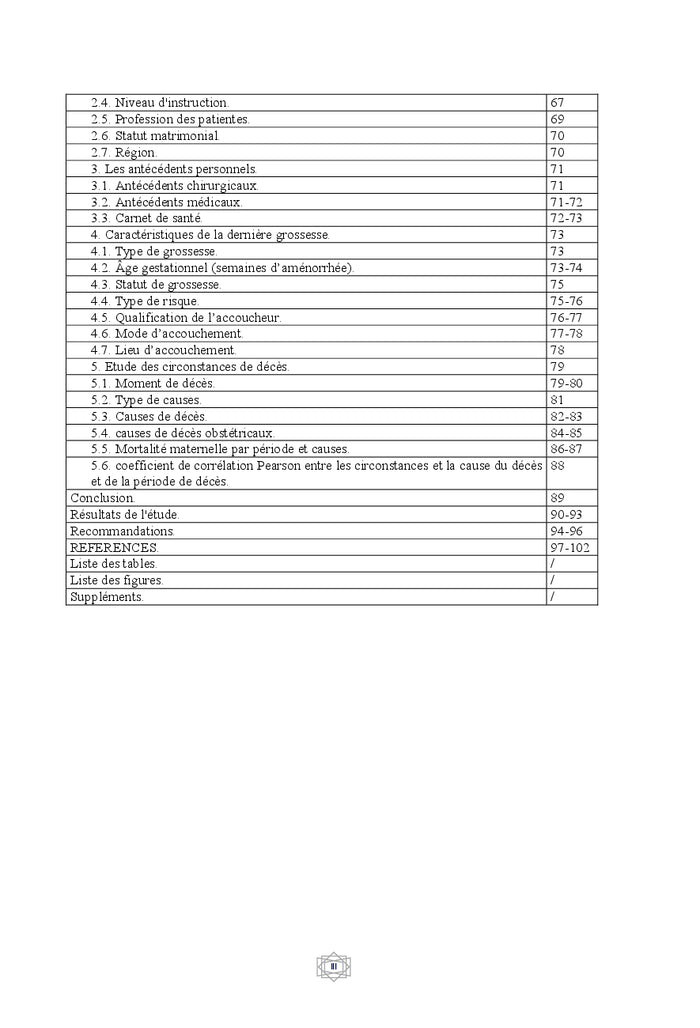 Mortalite maternelle en Algerie
