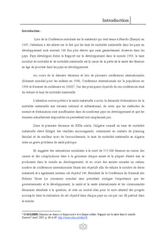 Mortalite maternelle en Algerie