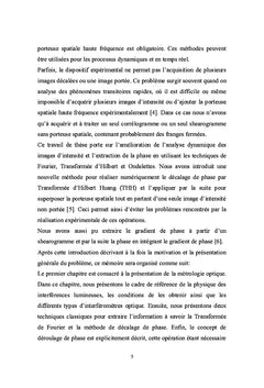 Analyse des images en Métrologie optique par Hilbert Huang Transform