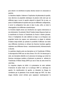 Analyse des images en Métrologie optique par Hilbert Huang Transform