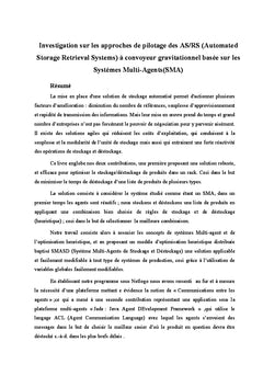 Pilotage des systèmes automatisés de stockage et déstockage