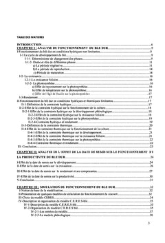 Analyse de la Productivite du ble dur (Variete Karim)