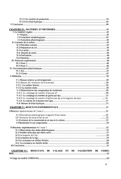Analyse de la Productivite du ble dur (Variete Karim)