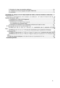 Analyse de la Productivite du ble dur (Variete Karim)