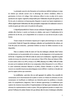Analyse de la Productivite du ble dur (Variete Karim)
