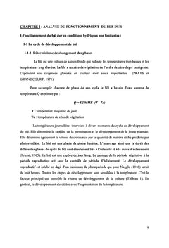 Analyse de la Productivite du ble dur (Variete Karim)