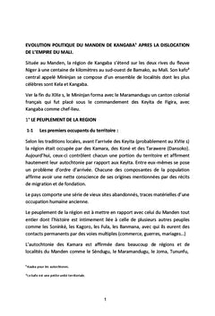 Pages d'histoire du Manden