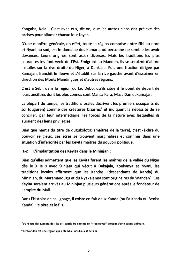 Pages d'histoire du Manden