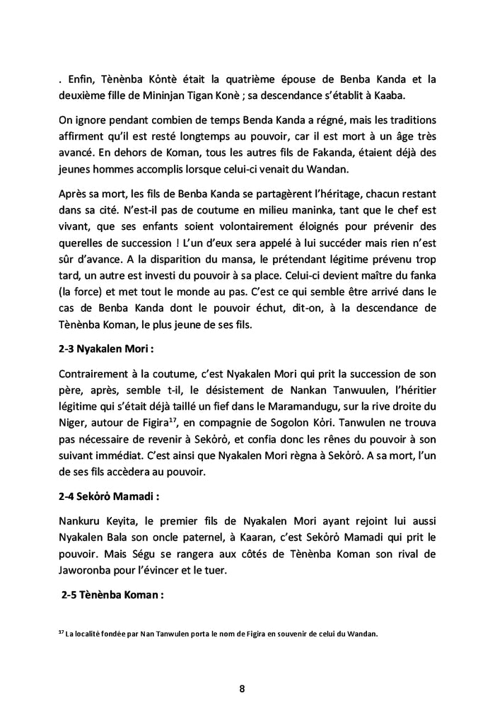 Pages d'histoire du Manden