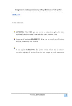 Compression des images couleurs par les polynômes de Tchebychev