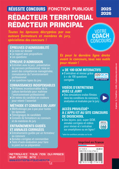 Réussite Concours - Rédacteur territorial/principal - 2025-2026
