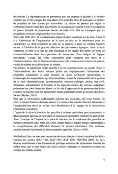 Sécurité foncière et rendement agricole au Burkina Faso: