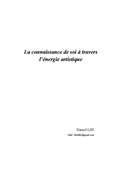 La connaissance de soi à travers l'énergie artistique