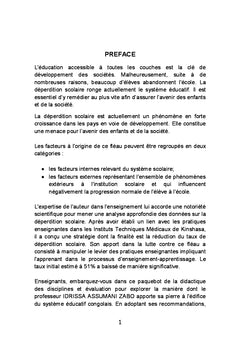 Déperdition scolaire et pratiques enseignantes