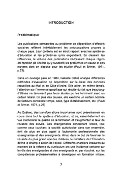 Déperdition scolaire et pratiques enseignantes