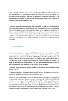 La contraception au Burkina Faso