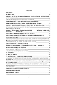 Guide de formation sur le suivi et l'évaluation des pâturages au Niger