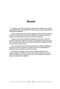 Amélioration de la fiabilité des engins miniers