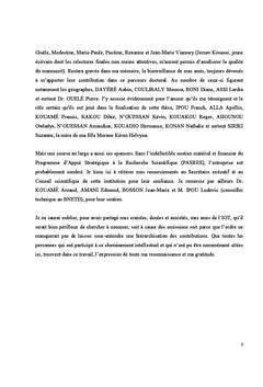 Services de santé et recours aux soins dans la ville de Yamoussoukro
