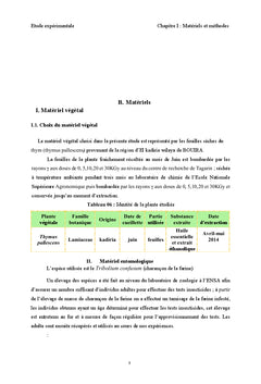 Effets de l'irradiation gamma