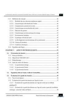 Morbidité infanto-juvénile due aux Infections Respiratoires Aigües