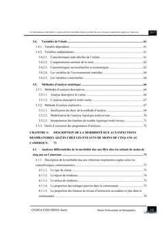 Morbidité infanto-juvénile due aux Infections Respiratoires Aigües