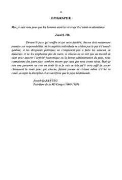 La gouvernance pour la paix en RDC