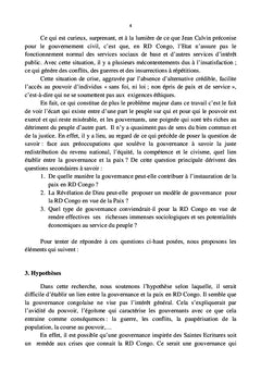 La gouvernance pour la paix en RDC