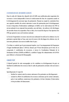 Monographie des Partenaires Techniques et Financiers du Togo