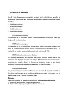 Modélisation de l'écoulement de l'eau et du transport des solutés