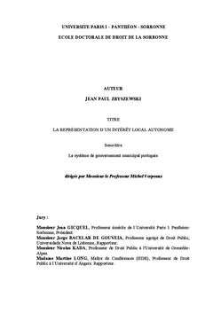 Le système de gouvernement municipal portugais