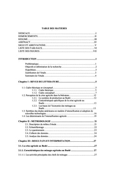Crise agricole et determinants de l'intensification A Walungu/RDC