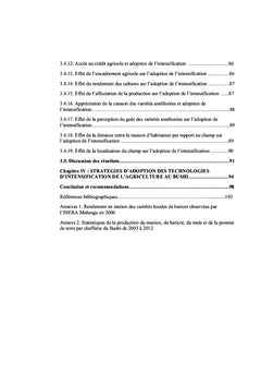 Crise agricole et determinants de l'intensification A Walungu/RDC
