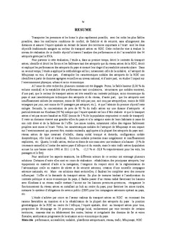 Performances et accessibilité des plateformes aéroportuaires de la RDC
