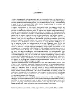 Performances et accessibilité des plateformes aéroportuaires de la RDC
