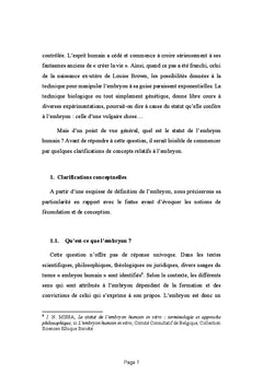 L'Embryon Humain à la lumière de la culture africaine
