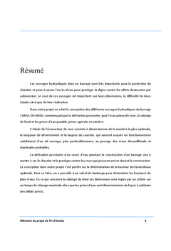 Optimisation des ouvrages hydrauliques d'un barrage