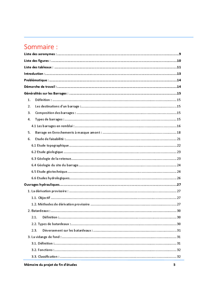 Optimisation des ouvrages hydrauliques d'un barrage
