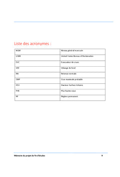 Optimisation des ouvrages hydrauliques d'un barrage