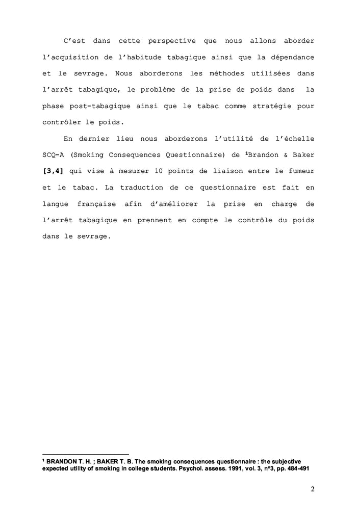 La prise de poids après l'arrêt tabagique