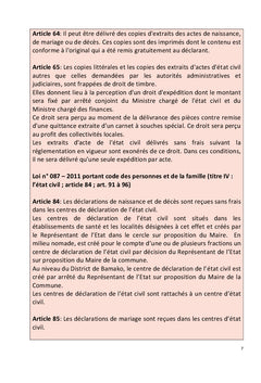 Guide sur Procédures d'obtention des documents civils au Mali