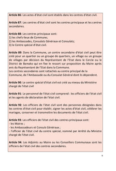 Guide sur Procédures d'obtention des documents civils au Mali