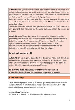 Guide sur Procédures d'obtention des documents civils au Mali