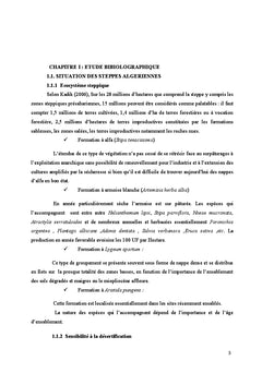 Contribution à l'étude de l'espèce Aristida pungens en Algérie