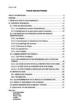 Pratique de la pisciculture dans le milieu rural
