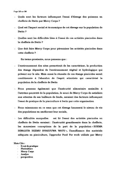 Pratique de la pisciculture dans le milieu rural
